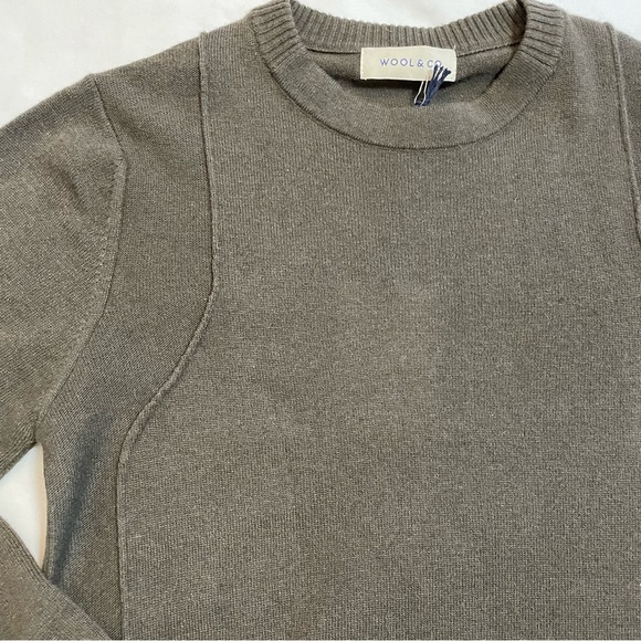 NWT New $165 Wool & Co Wool Blend Military Green Sweater Size S - Picture 4 of 11